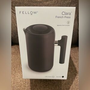 Clara Matte Black French Press NIB